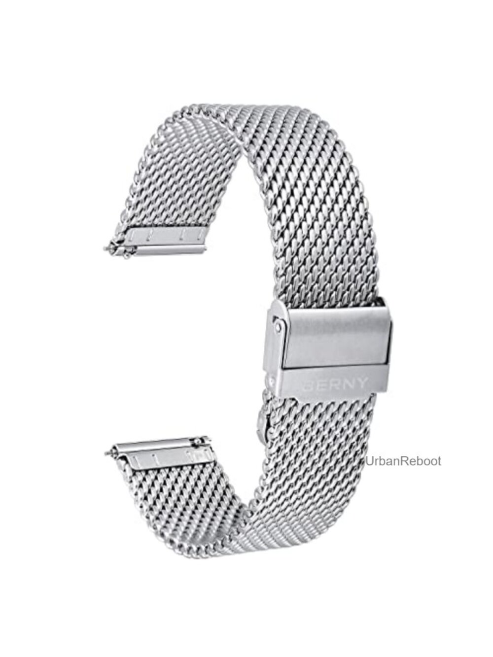 Stainless Steel Mesh Watch Band Quick Release Sliding Clasp Resize